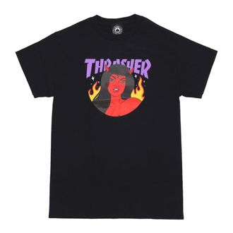 Thrasher T-Shirts, male, Black, S, Black Roja Tee Short Sleeve T-shirt
