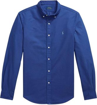 Polo Ralph Lauren Oxford Shirt - Heren - Casual Overhemden - Blauw - 2XL - Katoen - Overhemden