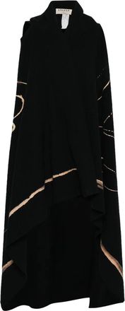 A.N.G.E.L.O. Vintage Cult 2015s cape met open voorkant - Zwart