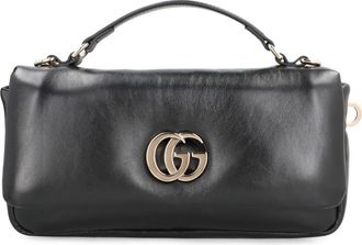 Gucci Womens Small Leather Flap Handbag Black Lamb Handbags Hand Bags