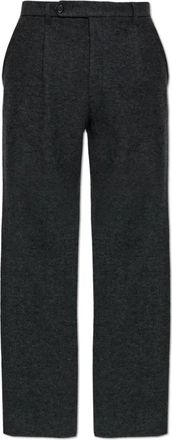 Jil Sander Wollen broek met plooien - Heren - Nette broeken - Grijs - M - Wol - Broeken