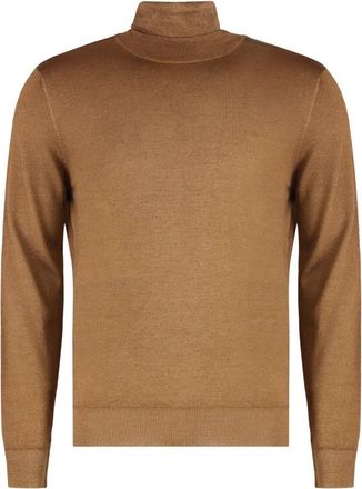 Moorer Todi Turtleneck Sweater - Heren - Coltruien - Bruin - XL - Katoen - Truien & Vesten
