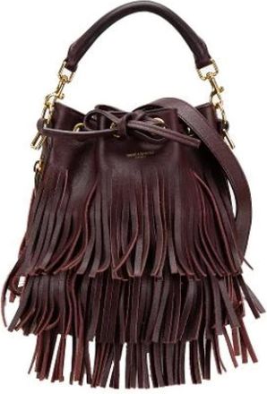 Saint Laurent Pre-owned Handbags, female, Red, Size: ONE SIZE Pre-owned Leather handbags