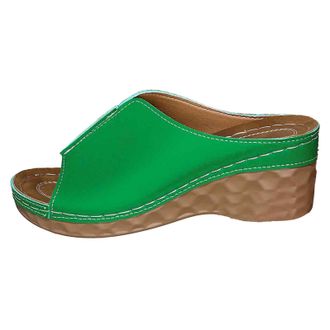 Generic 2026 Women Slippers Sandals Casual Straps Toe Ring Clip Slip on Slides Comfort Arch Support Beach Sandal Flip Flops (Green, 5.5)