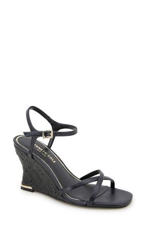 Kenneth Cole Freya Wedge Sandal in Black at Nordstrom, Size 5.5