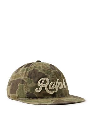 Polo Ralph Lauren Logo-Appliquéd Camouflage-Print Herringbone Cotton Baseball Cap
