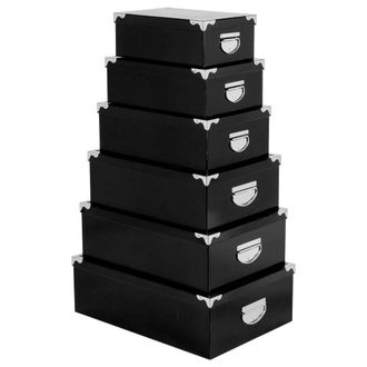 5five Simply Smart 5five Simply Smart - 6 Cajas Negras, Esquinas Met&aacute;licas, Cart&oacute;n - 5five