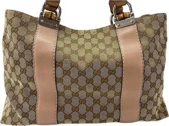 Gucci Beige Pink Tote Bag (Pre-Owned)
