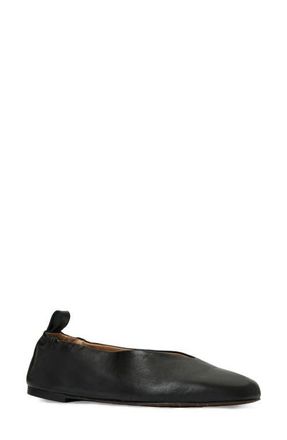 Aquatalia Clio Weatherproof Flat in Black Nappa at Nordstrom, Size 10.5