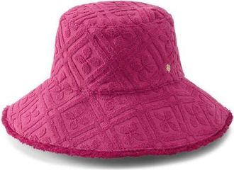 Helen Kaminski Cintia Cotton Terrycloth Bucket Hat in Bright Pink at Nordstrom
