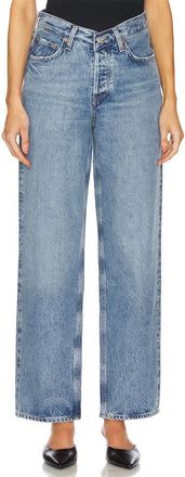 A Gold E V Waist Baggy Denim Jeans, Size 28