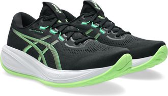 Asics Laufschuh ASICS GEL-CUMULUS 28, Herren, Gr. 42,5, schwarz, illuminate gr&uuml;n, Synthetik, Schuhe Laufschuh, mit PureGEL D&auml;mpfung, mit FF BLAST MAX Mittel
