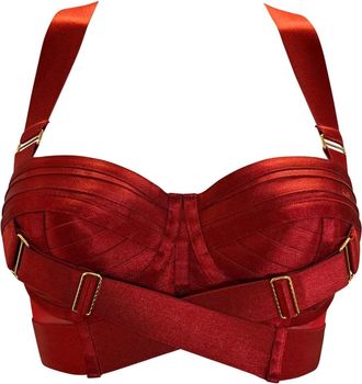 Bordelle Reggiseno con inserti - Rosso