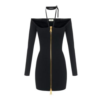 Elisabetta Franchi Dames, Jurken, Zwart, Maat: L Viscose