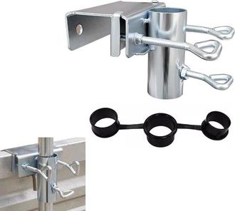 OEM Abrazadera De Mesa Para Sombrillas De Jard&iacute;n - Soporte Para Sombrilla - Barandilla De Balc&oacute;n - Apto Para Barandillas De Balc&oacute;n Y Tumbonas (plata)