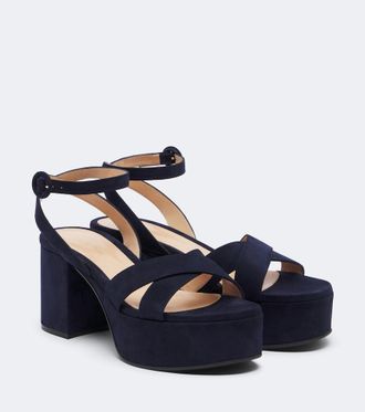 Gianvito Rossi Sandalias con plataforma Sabrina de ante