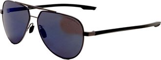 Porsche Design Mens 62mm Gunmetal Blue Sunglasses