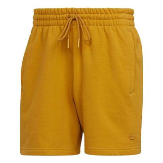 adidas originals C Short Ft Solid Color Lacing Sports Shorts Gold Color HF6365