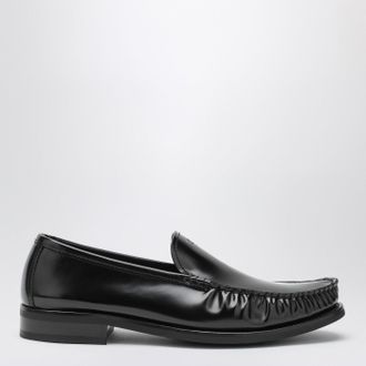 Prada Black brushed leather loafers
