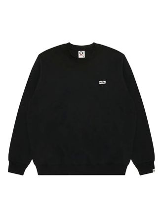 Aape By A Bathing Ape embroidered-logo sweatshirt - men - Polyester/Cotton - L - Black