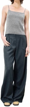 FRNCH Philip Wide Leg Trousers In Grey