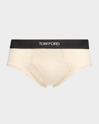 Tom Ford Men & apos;s Jacquard Logo Cotton Briefs