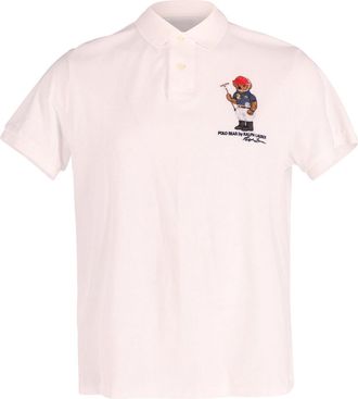 Ralph Lauren Polo Ralph Lauren Teddy Bear Embroidered Polo Shirt in White Cotton