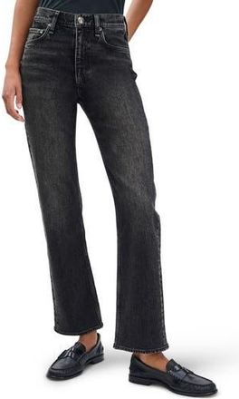 Rag & Bone Harlow Mid Rise Ankle Straight Leg Jeans in Cinder at Nordstrom Rack, Size 26