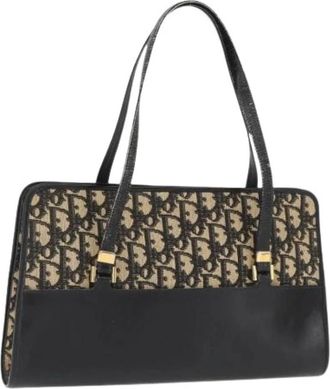 Dior Pre-owned Shoulder Bags, female, Multicolor, Size: ONE SIZE Pre-owned Trotter Canvas Hand Bag