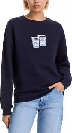 Kule Oversized Coffee Sweatshirt In Blue