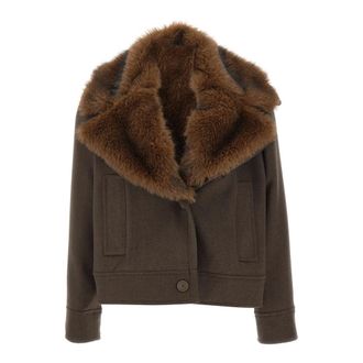 Kaos Jackets Brown - female - KAOS - Faux Fur & Shearling Jackets - Brown - XS - Jackets