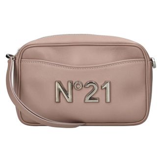 N&deg;21 Tassen, Dames, Roze, ONE Size, Leer, Logo Plaque Crossbody Tas