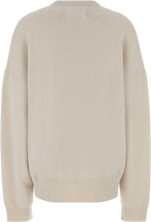 Extreme Cashmere Womens Ivory Stretch Cashmere Blend N&acirc;&deg;496 Oversize Sweater Bone Maglieria