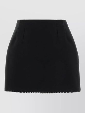 Prada high waisted stretch blend mini skirt