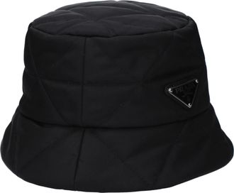 Prada Damess Re Nylon Hoed Zwart