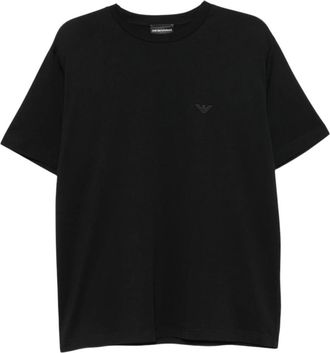 Emporio Armani Black Logo Crew Neck T-Shirt