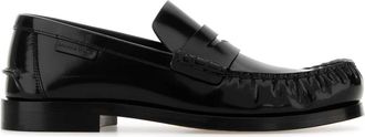 Bottega Veneta Black Leather Truman Loafers