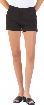 Dear John Denim Hampton Cuffed Hem Shorts In Black