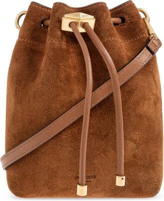 Jimmy Choo London Bucket Bags, female, Brown, Size: ONE SIZE Bon Bon Suede Bucket Bag