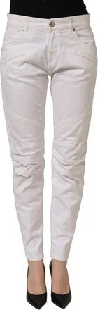Balmain Cotton Stretch Skinny blue Trouser Womens Jeans (Pre-Owned)