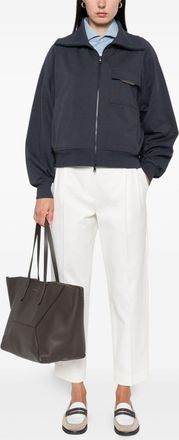 Brunello Cucinelli Brunello Cucinelli Womens Cotton Chino Trousers - White - Size EU 46 (Womens)