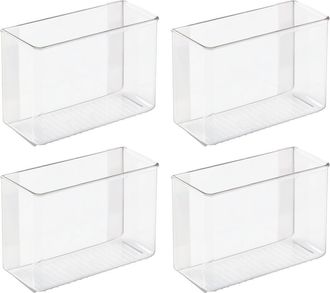 iDesign Adhesive Organizer Bin for Kitchen - Set of 4 - Clear in Natural at Nordstrom