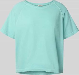 s.Oliver Red Label Loose Fit T-Shirt aus reiner Baumwolle in Hellblau, Größe 36