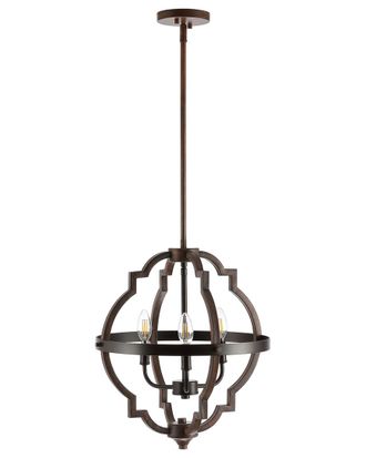 Jonathan Y Designs Jonathan Y Ogee 16.75In 3-Light Adjustable Iron Rustic Industrial Led Pendant