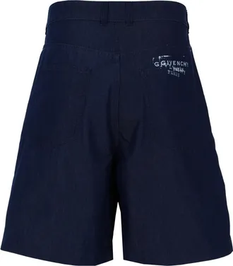 Givenchy Logo-Detailed Cotton-Blend Shorts - Blue