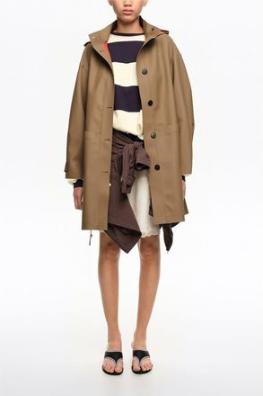 Bimba & Lola Technical A-line Trench in Dark Camel at Nordstrom, Size X-Small Eu