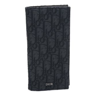 Dior Black Jacquard Long Wallet (Bi-Fold) (Pre-Owned)