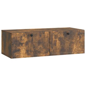 vidaXL Mueble Para Tv De Pared Roble Ahumado 98 X 41 X 30 Cm Vidaxl