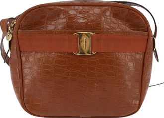 Ferragamo Vala Shoulder Bag Leather Leather Shoulder Bag Bag (Pre-Owned)