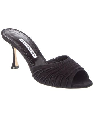 Manolo Blahnik Pirua 70 Suede Sandal